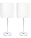 Limelights Stick Lamp With Charging Outlet, Set Of 2