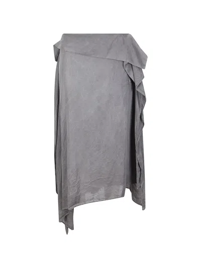 Limi Feu Asymmetric Draped Skirt In Gray
