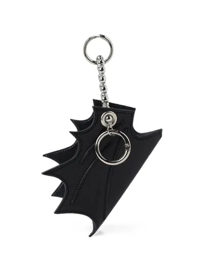 Limi Feu Bat-wing Leather Keyring In Black