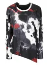 Limi Feu Asymmetrical Frayed Top In Black