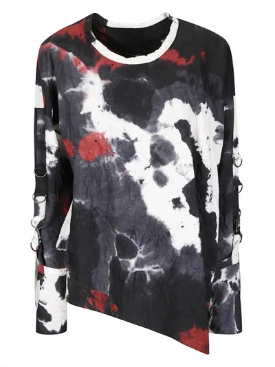 Limi Feu Asymmetrical Frayed Top In Black