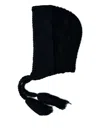 Limi Feu Braided-ties Balaclava In Black