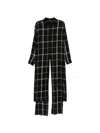Limi Feu Check-pattern Front-slit Shirt In Black