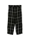 Limi Feu Check-pattern Trousers In Black