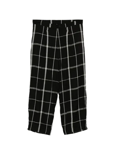 Limi Feu Check-pattern Trousers In Black