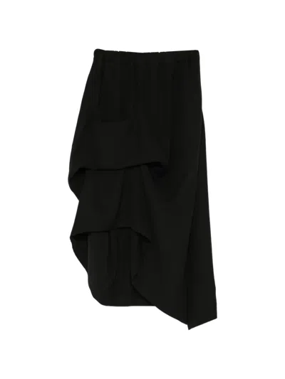 Limi Feu Double-satin Irregular Hem Skirt In Yellow