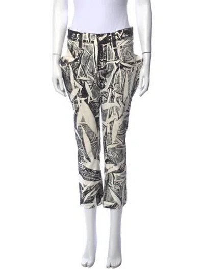 Pre-owned Limi Feu Graphic Print Wide Leg Pants In Multicolor