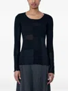 Limi Feu Patchwork Long-sleeve T-shirt In Black