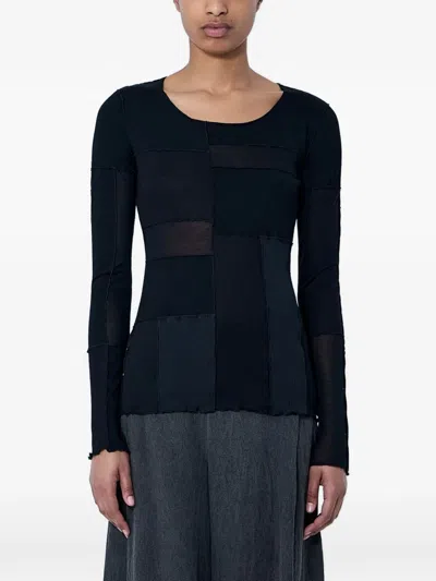 LIMI FEU PATCHWORK LONG-SLEEVE T-SHIRT