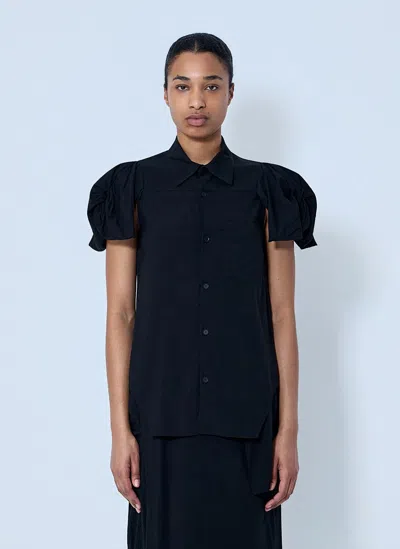 Limi Feu Twisted Sleeve Blouse In Blue