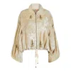 Liminal Women's Cloud Velvet Bomber - White In White