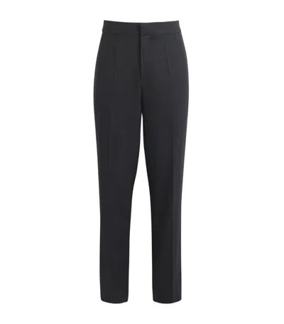 Limitato Cashmere-blend Split-hem Trousers In Navy