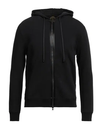 Limitato Man Sweatshirt Black Size M Cotton, Elastane