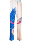 Limitato Painterly-print Straight-leg Trousers In Multicolour