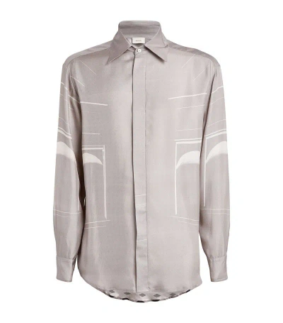 Limitato Silk Printed Shirt In Grey