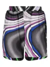 Limitato Swirl-print Elasticated Shorts In Multi