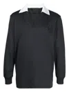 Limitato V-neck Polo Shirt In Black