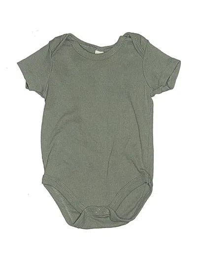 Pre-owned Limited Jeans Babies' Short Sleeve Onesie In Green