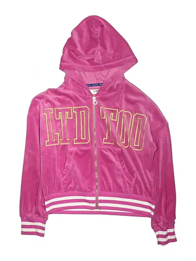 Pre-owned Limited Too Kids' Zip Up Hoodie In Pink
