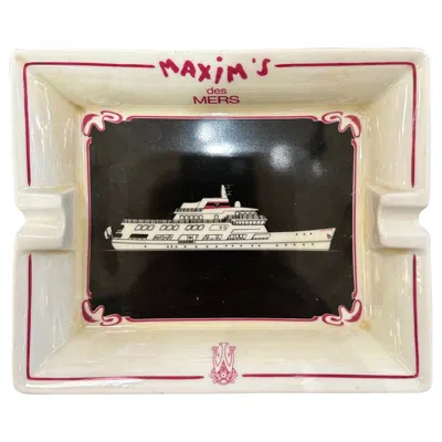 Pre-owned Limoges France "maxim's Des Mers" For Pierre Cardin Vide-poche/ Ashtray Bowl In Sand