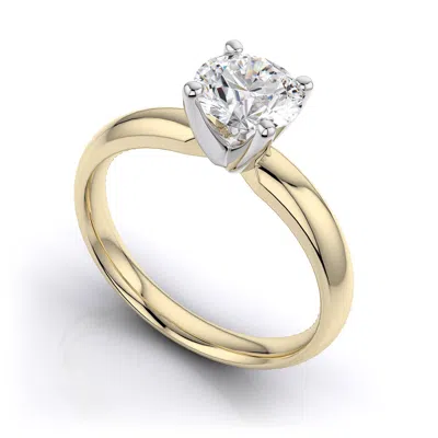 Pre-owned Limor 0.5 Ct Enhanced Diamond 14k Yellow Gold Solitaire Engagement Anniversary Ring