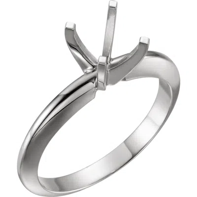 Pre-owned Limor Four Prong Solitaire Engagement Ring Setting 14k White Gold For 1 Carat