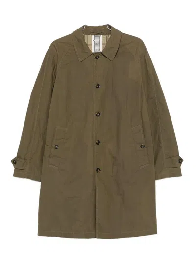 L'impermeabile Brown New Dean Wax Coat Waterproof Trench In Green