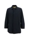 L'impermeabile Structured Dark Blue Coat In Blue