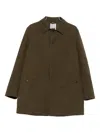 L'impermeabile Buttoned Raincoat In Green