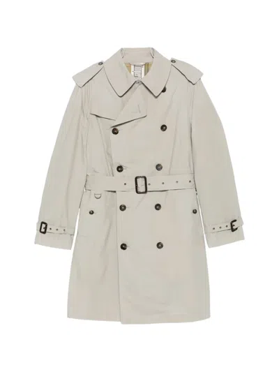 L'impermeabile Double-breasted Belted Coat In Gray