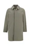 L'impermeabile Grey Coat With Concealed Button Placket In Gray