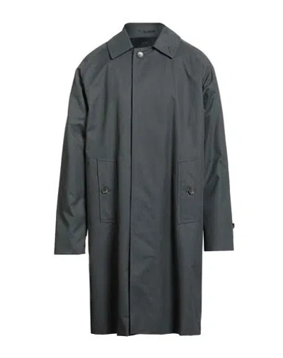 L'impermeabile Man Coat Slate Blue Size 44 Cotton