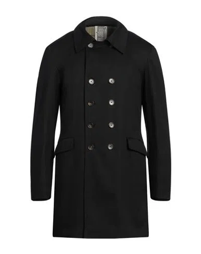 L'impermeabile Man Overcoat & Trench Coat Black Size 44 Cotton, Elastane