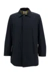 L'impermeabile Structured Dark Blue Coat In Blue