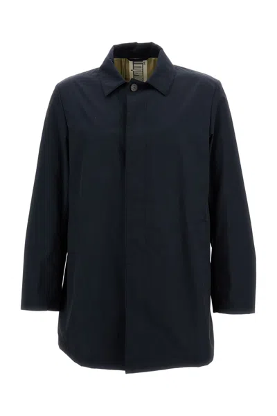 L'IMPERMEABILE STRUCTURED DARK BLUE COAT