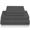 Lincove 400 Thread Count Cotton Sateen 4 Piece Sheet Set - Luxuriously Soft, 15" Deep Pockets, Includes 1 Fi