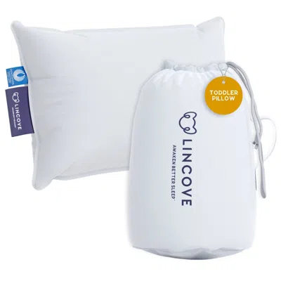 Lincove Canadian Down And Feather Toddler Pillow - Cozy Sleep For Kids - 800 Fill Power, 100% Cotton, 400 Th