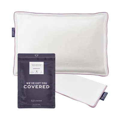 Lincove Cotton Sateen Pillow Protector - Zippered Cover For Pillows - 500 Thread Count Luxury - Dust Protect