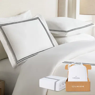 Lincove Luxury Duvet Cover Set Tropez Collection- 100% Ultra Soft Cotton Sateen