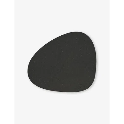 Lind Dna Anthracite Nupo Flecked Leather Placemat 37cm X 44cm