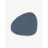 Lind Dna Nupo Flecked Leather Placemat 37cm X 44cm Light Blue In Light Blue
