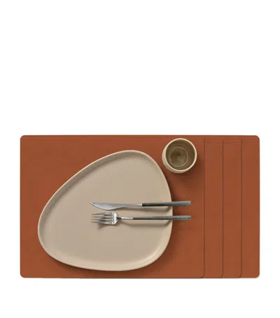Lind Dna Large Nupo Square Placemats In Orange