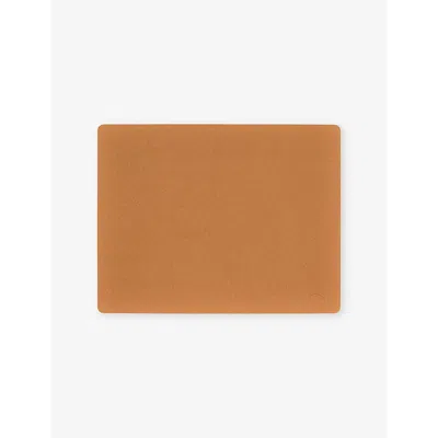 Lind Dna Nupo Flecked Leather Placemat 45cm X 35cm Nature