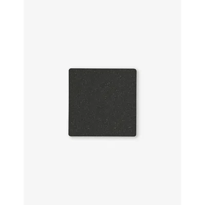 Lind Dna Nupo Flecked Square Leather Coaster 10cm X 10cm In Anthracite