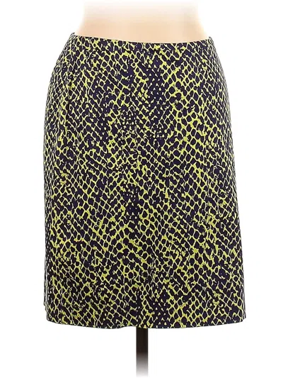 Pre-owned Linda Allard Ellen Tracy Active Skirt In Yellow