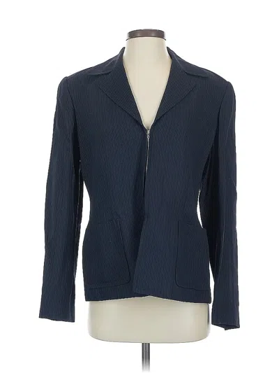 Pre-owned Linda Allard Ellen Tracy Blazer Jacket In Blue