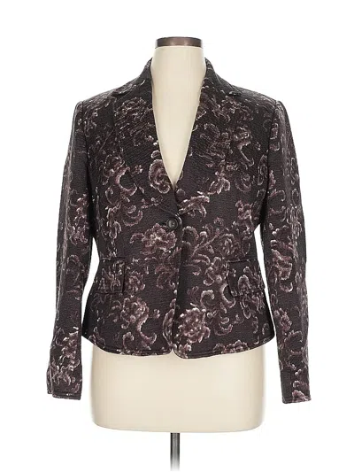 Pre-owned Linda Allard Ellen Tracy Blazer Jacket In Brown