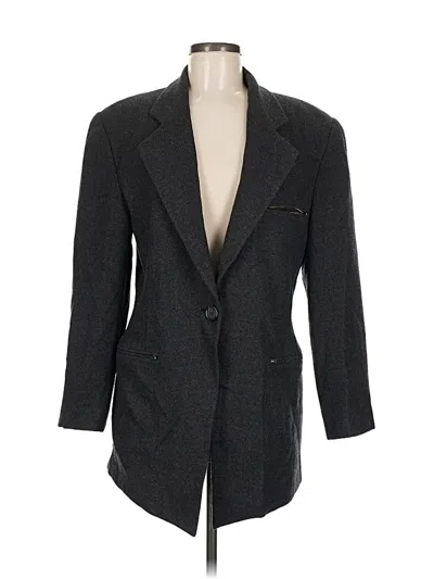 Pre-owned Linda Allard Ellen Tracy Blazer Jacket In Gray