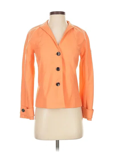 Pre-owned Linda Allard Ellen Tracy Blazer Jacket In Orange