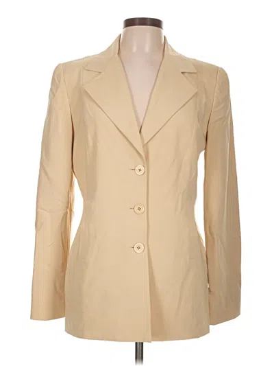 Pre-owned Linda Allard Ellen Tracy Blazer Jacket In Tan